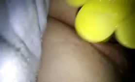 German babe masturbating with shit