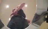 Hairy babe shits in close up