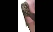 Shitting in black undies
