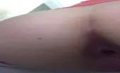 Close up of the same girl pooping