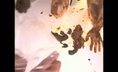Brunette babe fucked in a rough way