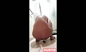 Czech girl caught pooping