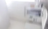 Using her tongue to clean the toilet