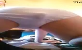 Busty white pantypoop