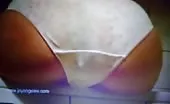 Filled white panties with poop