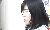 Dark haired teen shitting