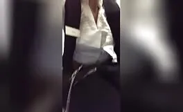 Hot blonde babe shitting