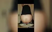 Big turd on white plate