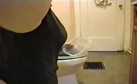 Mix of the same blonde babe that's shitting