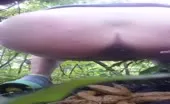 College babe caught shitting in forest