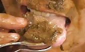 Shitting a lot in white bucket