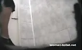 Shaved latina pooping