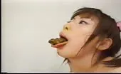 Lesbian girls poop on each other
