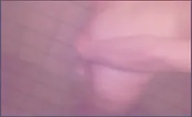 She sits on her knees to poop