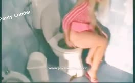 She missed the toilet