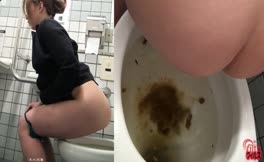 Shitting over toilet