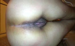 Hot wife shitting in close up