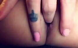 Fingering pussy makes her poop